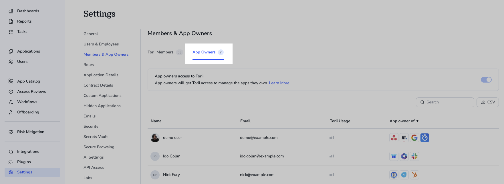 App Owner Access - For Torii Admins – Torii